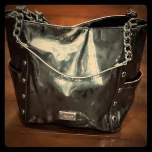 Michael Kors Large Metallic Silver Delancy Tote